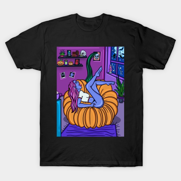 The Pumpkin Lounge T-Shirt by BreezyArtCollections 